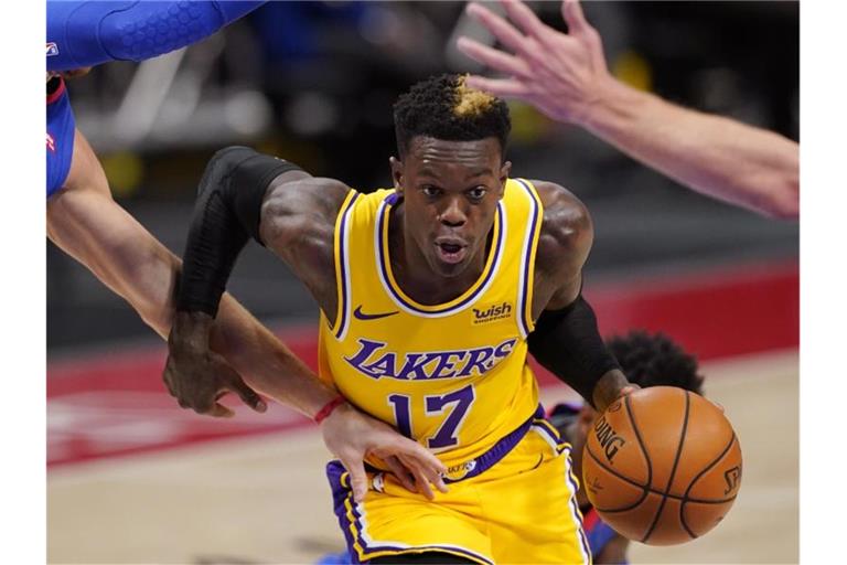 Will mit den Los Angeles Lakers den NBA-Titel: Dennis Schröder. Foto: Carlos Osorio/AP/dpa
