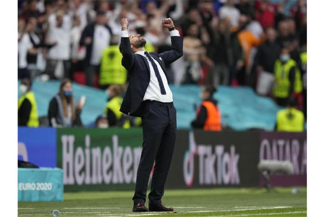 „Kein Traum“: England will nach historischem Coup nun mehr Will mit England ins EM-Finale: Gareth Southgate. Foto: Frank Augstein/Pool AP/dpa