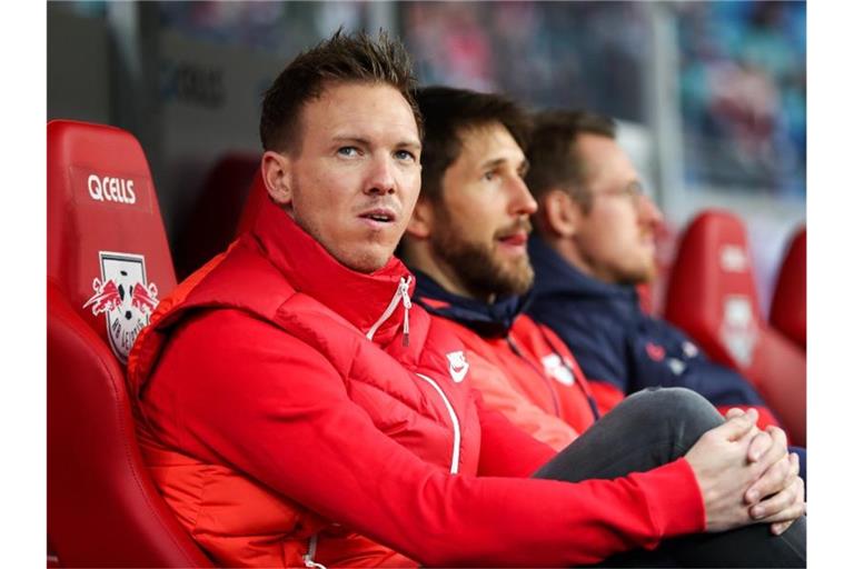 Will mit Leipzig gegen den BVB die Tabellenführung behaupten: RB-Coach Julian Nagelsmann. Foto: Jan Woitas/dpa-Zentralbild/dpa