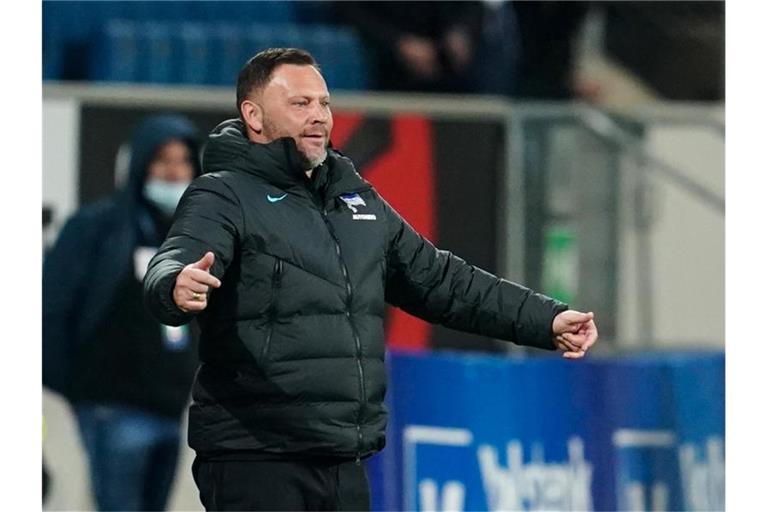 Will nach dem Unentschieden nach vorne schauen: Herthas Trainer Pal Dardai. Foto: Uwe Anspach/dpa/Archivbild
