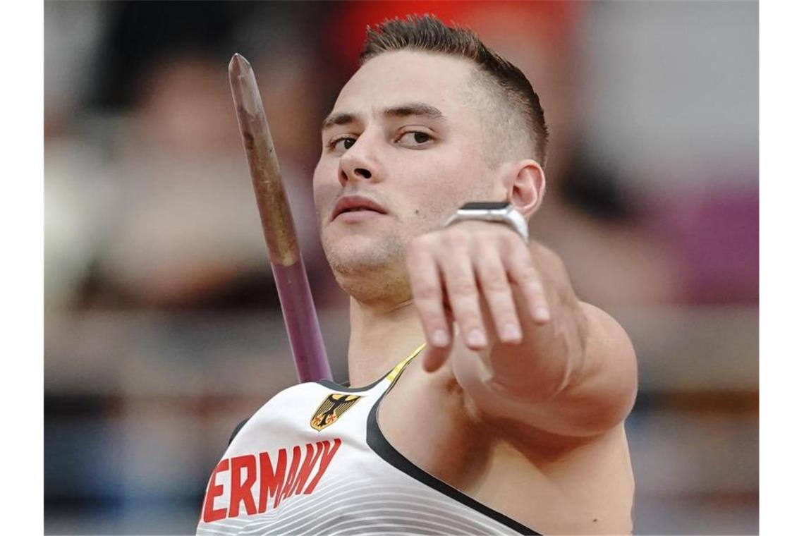 Vetter kritisiert DM-Absagen: „Nicht nachvollziehbar“ Will sich in Braunschweig seinen zweiten nationalen Titel nach 2017 holen: Johannes Vetter. Foto: Michael Kappeler/dpa