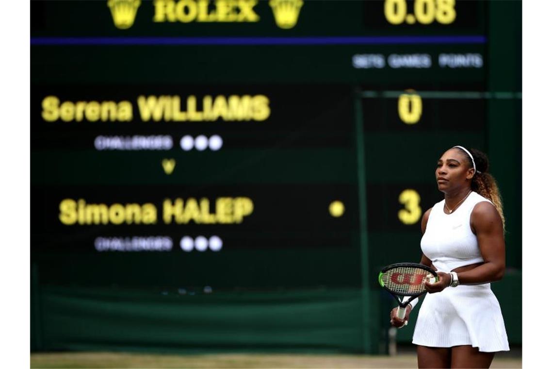 Halep „wie von Sinnen“ - Williams verpasst Rekord Williams schaffte im Finale kein einziges Break. Foto: Steven Paston/PA Wire