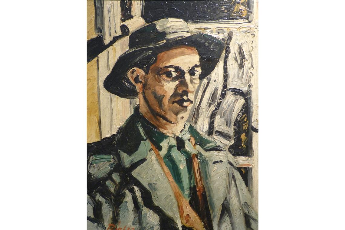 Das Textilgeschäft, die Kunst und ein Theaterstück Willy Riexinger, Selbstporträt, 1937.