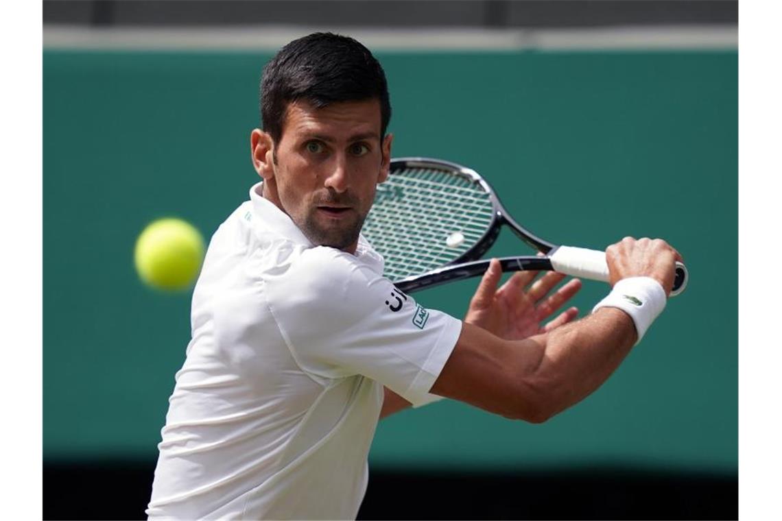 Wimbledon-Sieger 2021: Der Weltranglistenerste Novak Djokovic. Foto: John Walton/PA Wire/dpa
