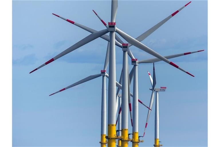 Windräder des Offshore-Windparks „Baltic 2“. Foto: Jens Büttner/dpa-Zentralbild/dpa/Symbolbild