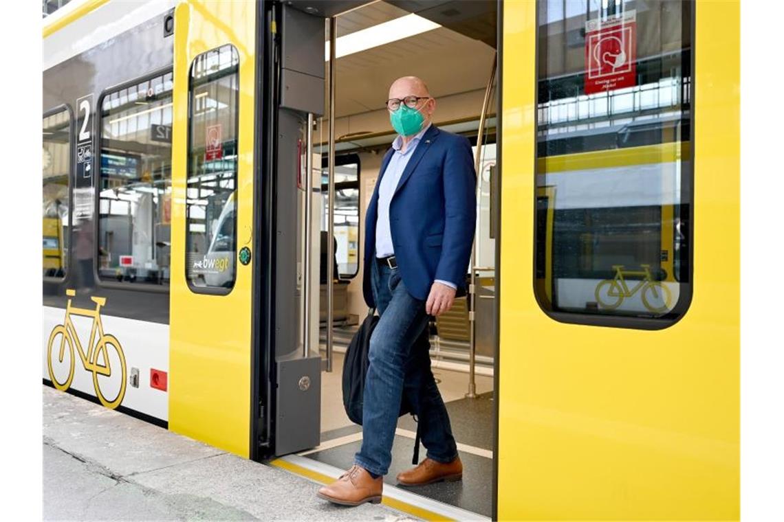 Region Stuttgart bleibt bei Ablehnung des S21-Zusatzes Winfried Hermann (Bündnis 90/Die Grünen), Verkehrsminister von Baden-Württemberg. Foto: Bernd Weißbrod/dpa/Archivbild