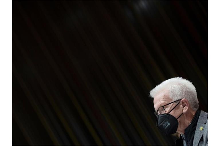 Winfried Kretschmann beim Landesparteitag im Congress Centrum. Foto: Marijan Murat/dpa