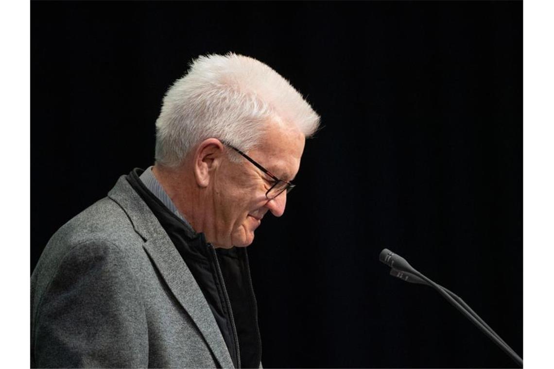 Winfried Kretschmann (Bündnis 90/Die Grünen), Ministerpräsident, nimmt am Landesparteitag teil. Foto: Marijan Murat/dpa