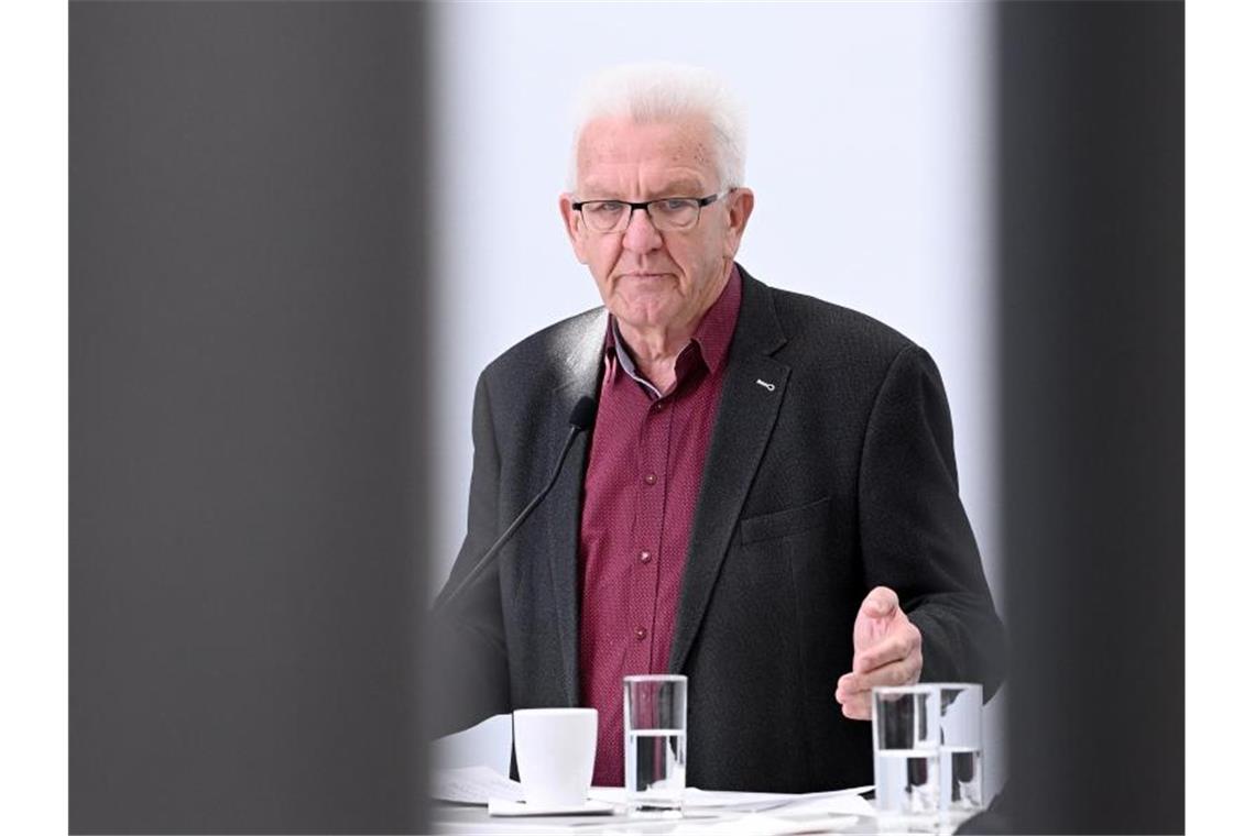 Winfried Kretschmann (Bündnis 90/Die Grünen) spricht. Foto: Bernd Weißbrod/dpa/Archivbild