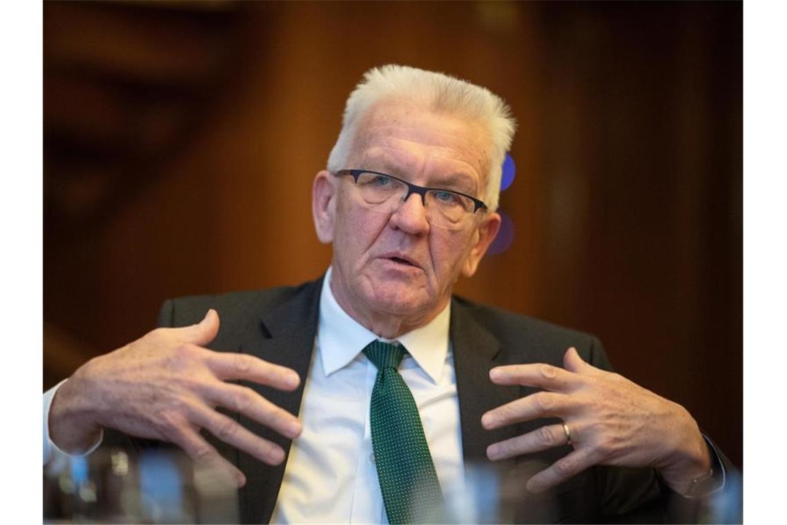 Winfried Kretschmann (Grüne), Ministerpräsident von Baden-Württemberg. Foto: Sebastian Gollnow/dpa/Archivbild