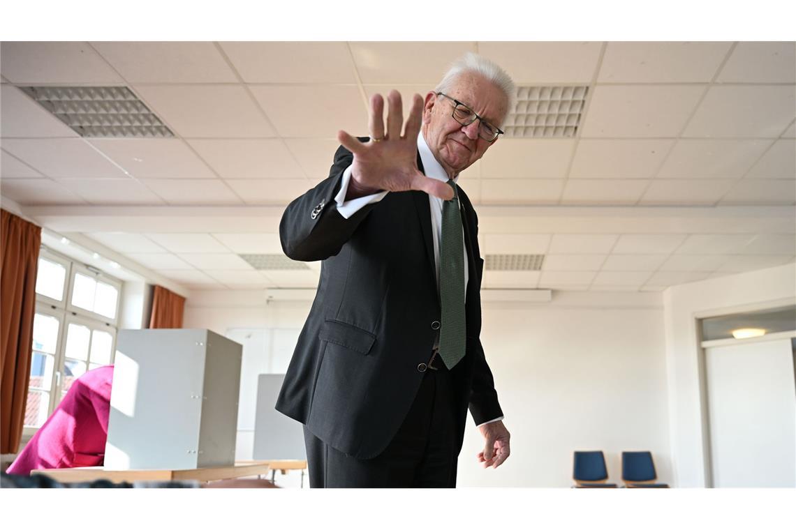 Winfried Kretschmann hat gewählt.