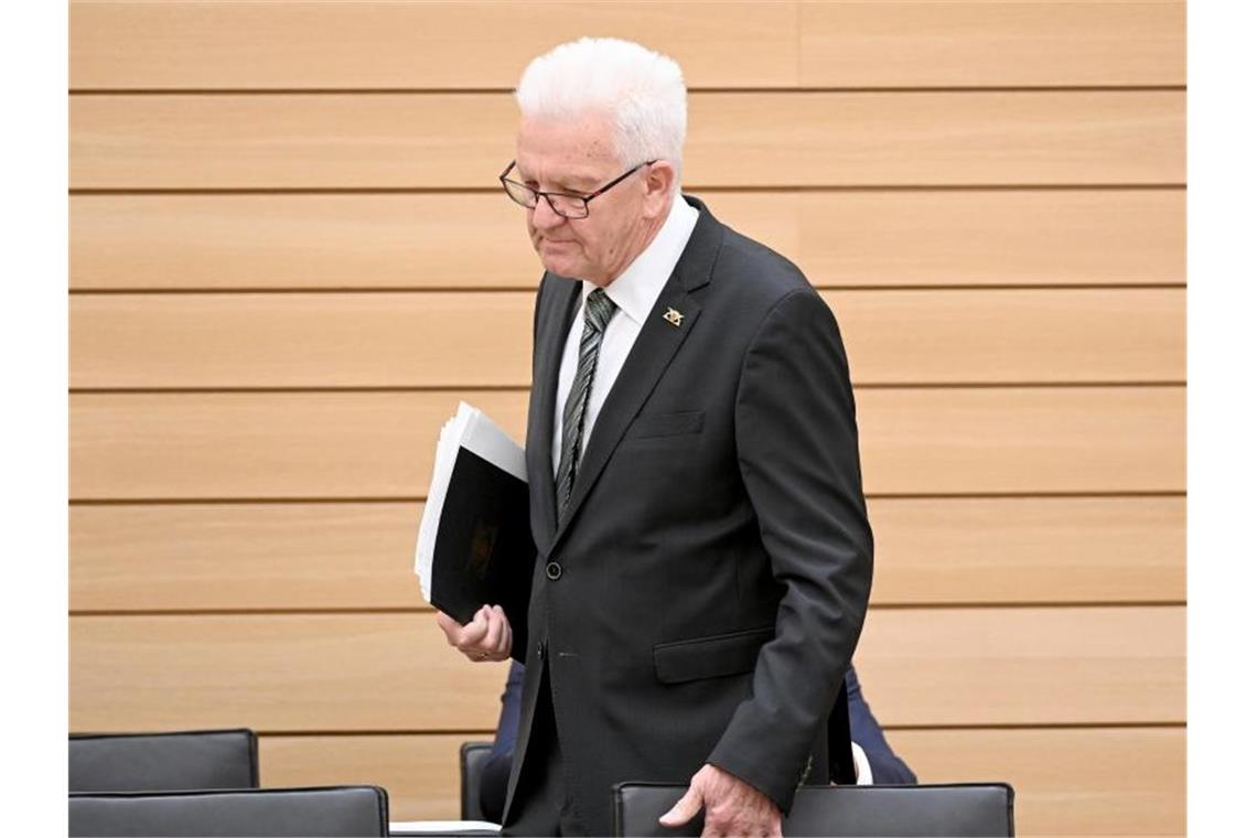 Bundespräsidenten-Amt: FDP spekuliert über Kretschmann Winfried Kretschmann kommt in den Landtag. Foto: Bernd Weißbrod/dpa
