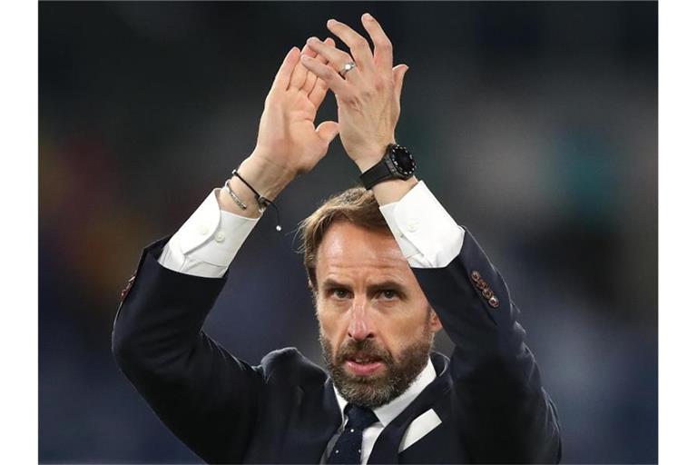 „Wir geben uns nicht damit zufrieden, dass wir im Halbfinale sind“, sagt Englands Nationaltrainer Gareth Southgate. Foto: Nick Potts/PA Wire/dpa