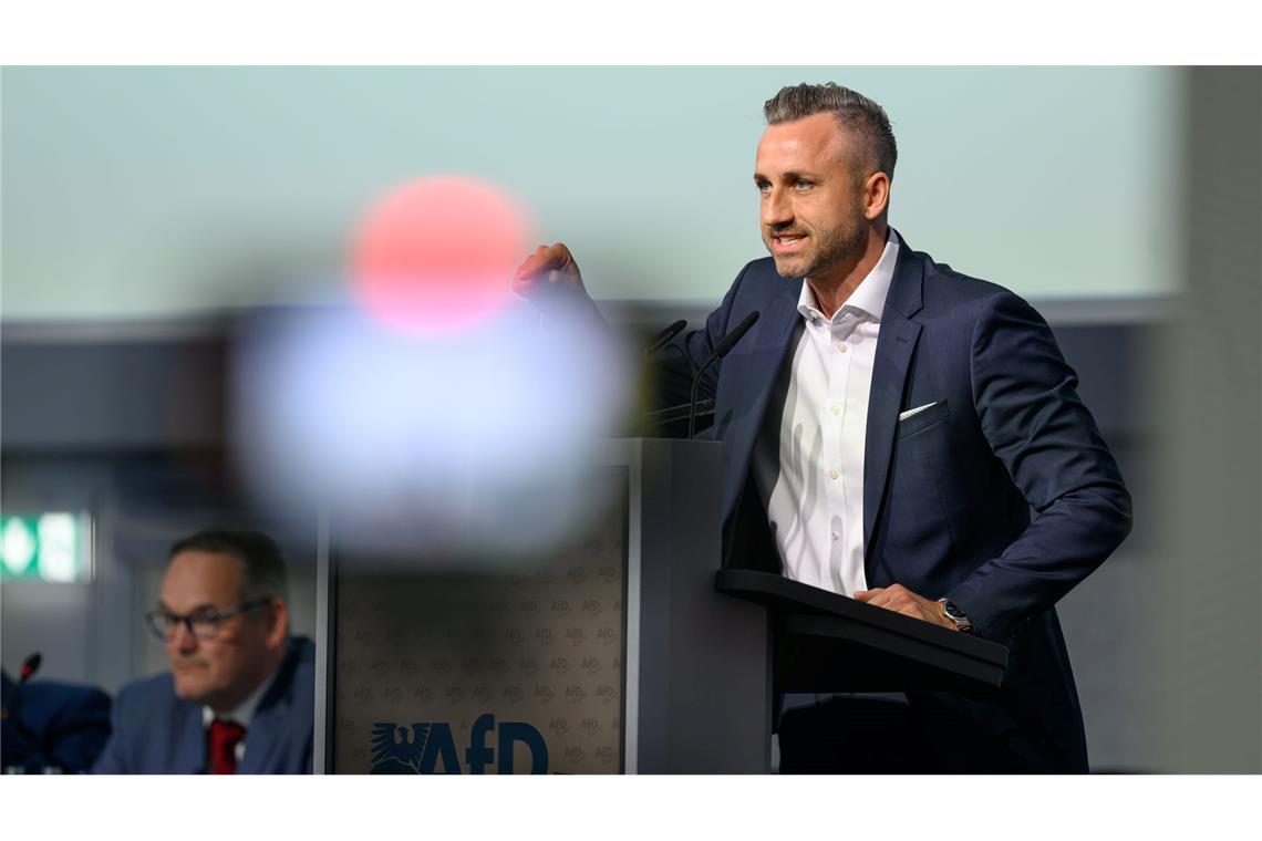 "Wir müssen es alleine schaffen", sagte AfD-Spitzenkandidat Ulrich Siegmund.