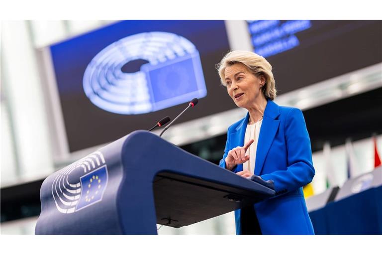 "Wir stehen an einem Scheideweg", sagte Kommissionspräsidentin Ursula von der Leyen.