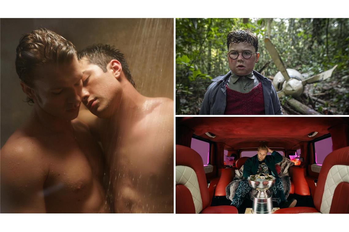 Wir wär’s zum Beispiel mit „Heated Rivalry“, „Lord of the Flies“ oder „Kacken an der Havel“ ( von links im Uhrzeigersinn)? Einige unserer Serientipps im Februar