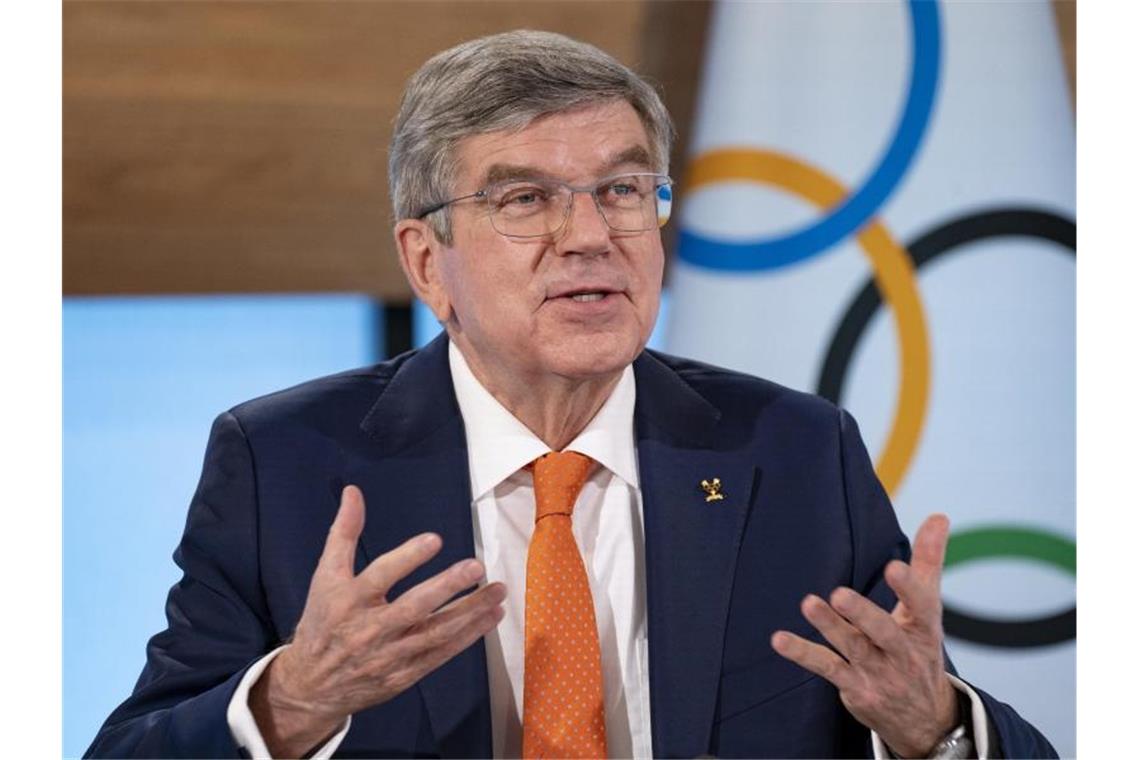 Fan-Ausschluss befeuert Olympia-Debatte um Tokio-Spiele Wirbt nach dem Ausschluss ausländischer Zuschauer von den Sommerspielen in Tokio um Verständnis: IOC-Präsident Thomas Bach. Foto: Greg Martin/IOC/dpa