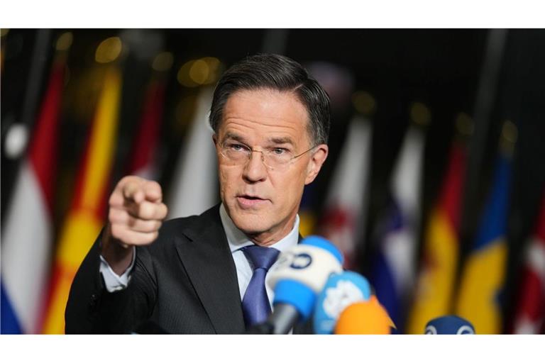 Wirbt um frisches Geld für US-Waffen für die Ukraine: Nato-Generalsekretär Mark Rutte.