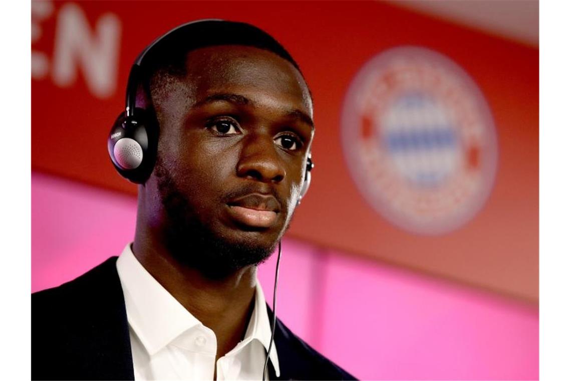 Wird dem FC Bayern zum Saisonstart fehlen: Neuzugang Tanguy Nianzou. Foto: Alexander Hassenstein/Getty Images Europe/FC Bayern München/dpa