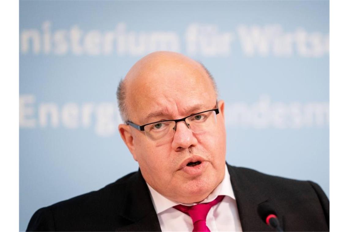 Wirtschaftsminister Peter Altmaier (CDU) spricht bei einer Pressekonferenz. Foto: Kay Nietfeld/dpa/Archivbild