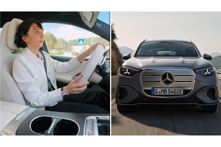 Wirtschaftsredakteurin Veronika Kanzler testet den neuen elektrischen Mercedes GLC.