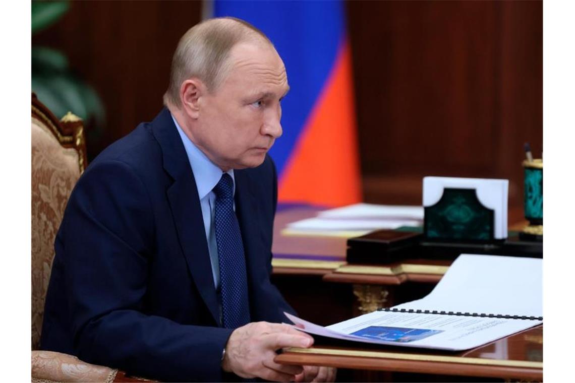 Wladimir Putin am Freitag während einer Sitzung im Kreml. Foto: Mikhail Metzel/Pool Sputnik Kremlin/AP/dpa