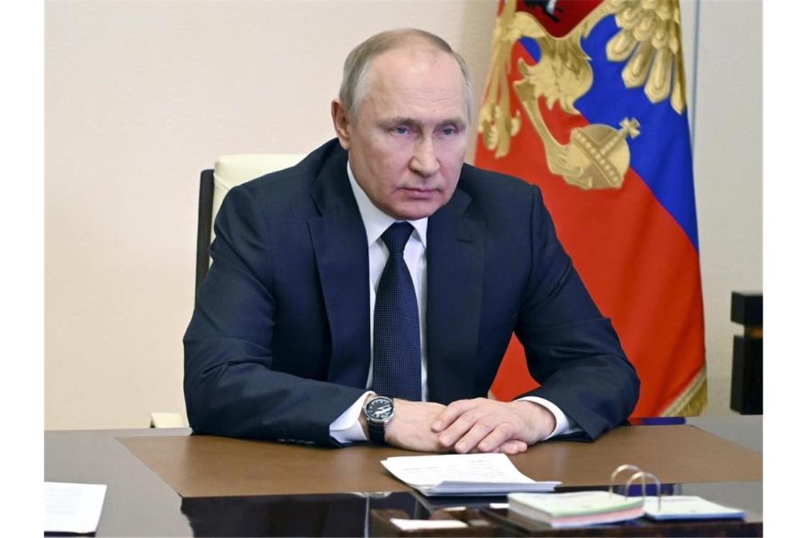 Putin warnt vor Flugverbotszone über Ukraine Wladimir Putin: Die wichtigste Forderung ist die Entmilitarisierung der Ukraine. Foto: Andrei Gorshkov/Pool Sputnik Kremlin/AP/dpa