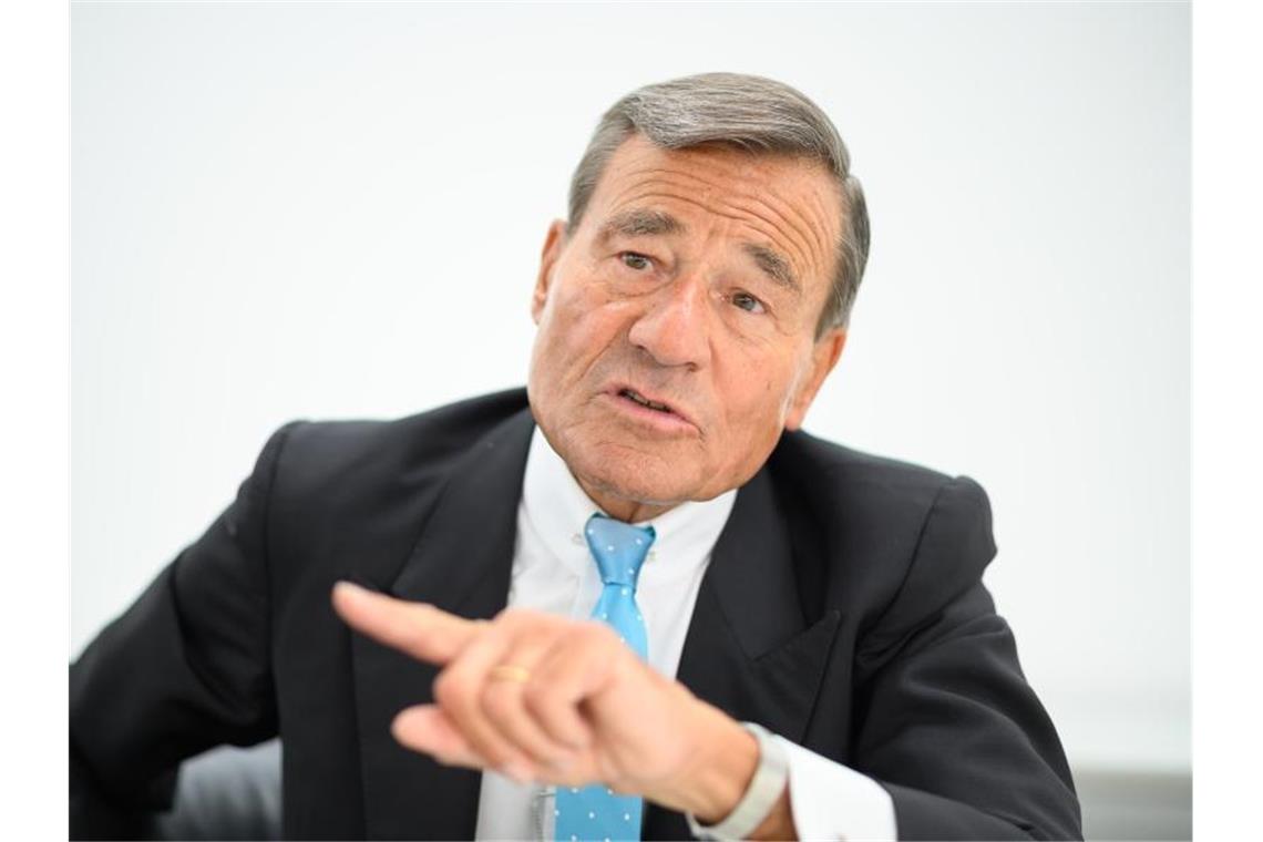 Wolfgang Grupp, Inhaber und Geschäftsführer des Textilunternehmens Trigema. Foto: Sebastian Gollnow/dpa/Archivbild
