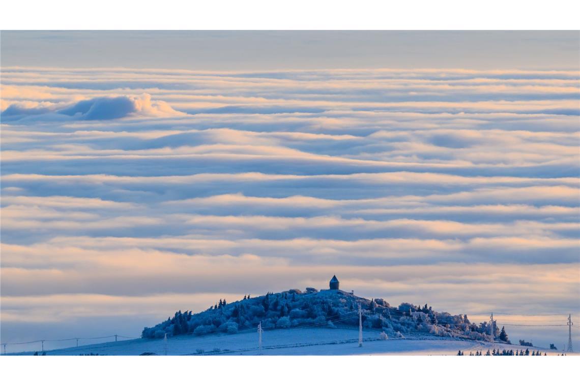 Wolkenmeer - Blick vom Fichtelberg in Oberwiesenthal