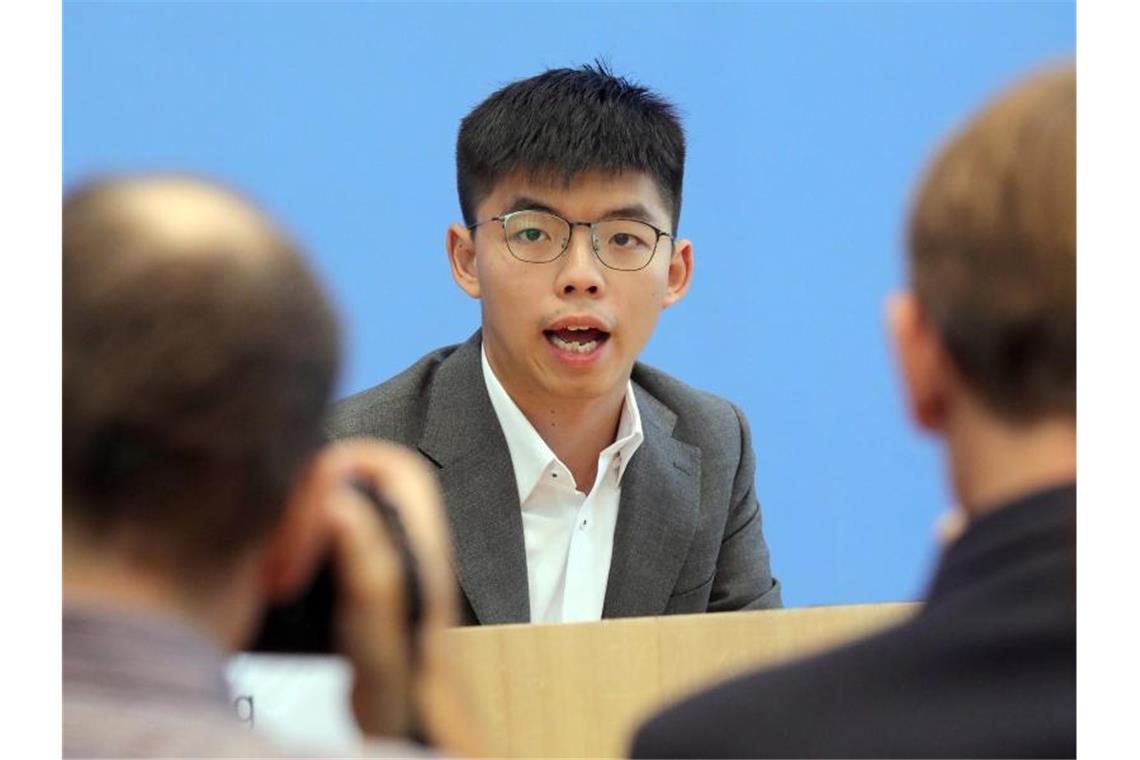 China droht nach Treffen von Wong mit Maas mit Konsequenzen Wong ist Aktivist und Generalsekretär der regierungskritischen Partei Demosisto. Foto: Wolfgang Kumm