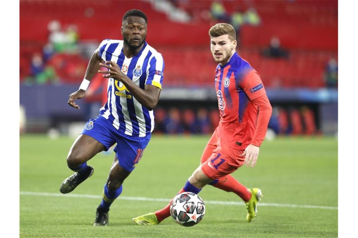 Havertz und Werner ausgewechselt - Chelsea auf Halbfinalkurs Wurde bei Chelseas Sieg gegen Porto zusammen mit Kai Havertz ausgewechselt: Timo Werner (r). Foto: Angel Fernandez/AP/dpa