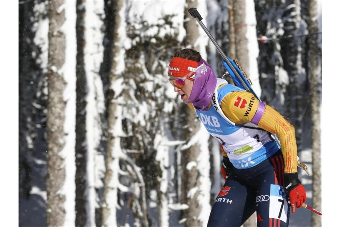 Herrmann ärgert WM-Platz vier: „Nicht gerne neben Podium“ Wurde beim Sprint über 7,5 Kilometer Vierte:k Denise Herrmann in Aktion. Foto: Darko Bandic/AP/dpa
