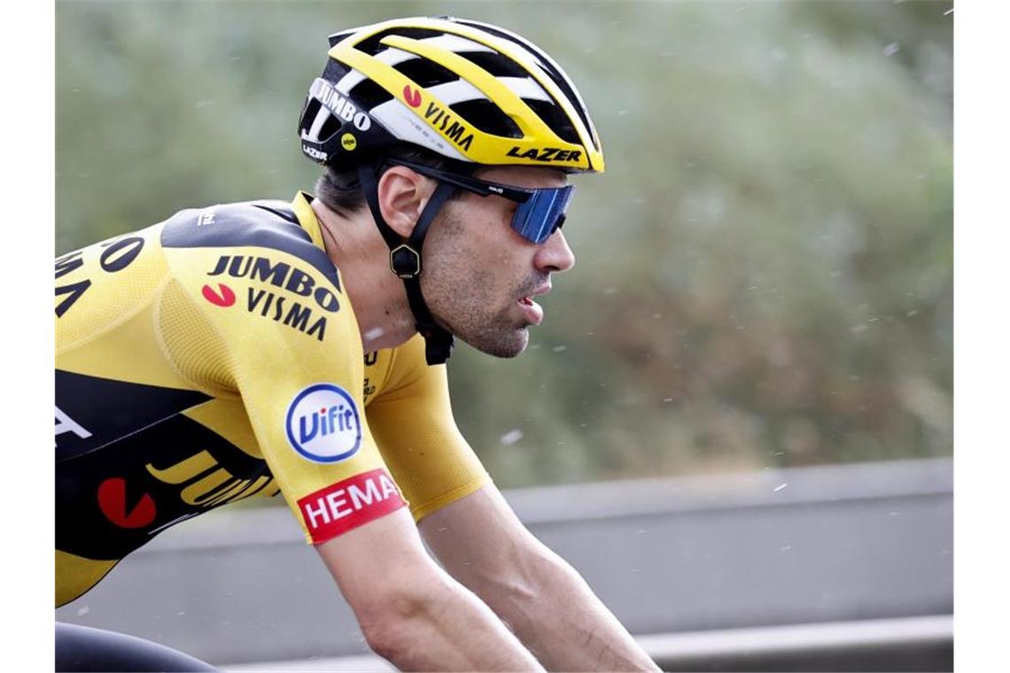 Wurde beim Training von einem Auto angefahren: Tom Dumoulin aus den Niederlanden. Foto: Yuzuru Sunada/BELGA/dpa