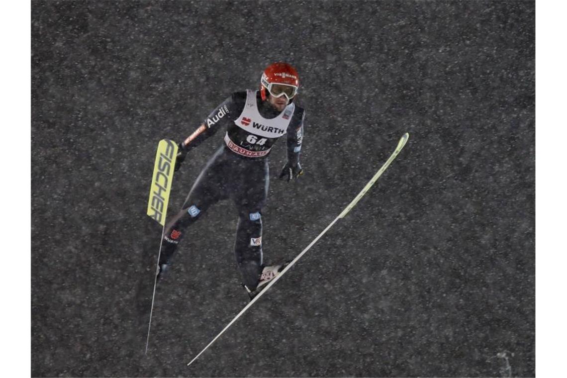 Eisenbichler fehlen in Lahti 5,5 Zentimeter auf Sieger Kraft Wurde beim Weltcup in Lahti Vierter: Markus Eisenbichler. Foto: Roni Rekomaa/Lehtikuva/dpa