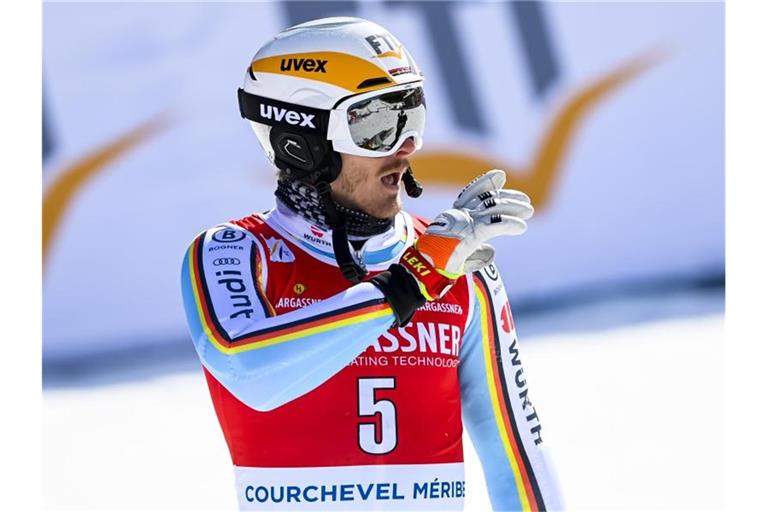 Wurde im letzten Rennen der alpinen Ski-Saison nur Zwanzigster: Linus Strasser im Zielbereich. Foto: Urs Flueeler/KEYSTONE/dpa
