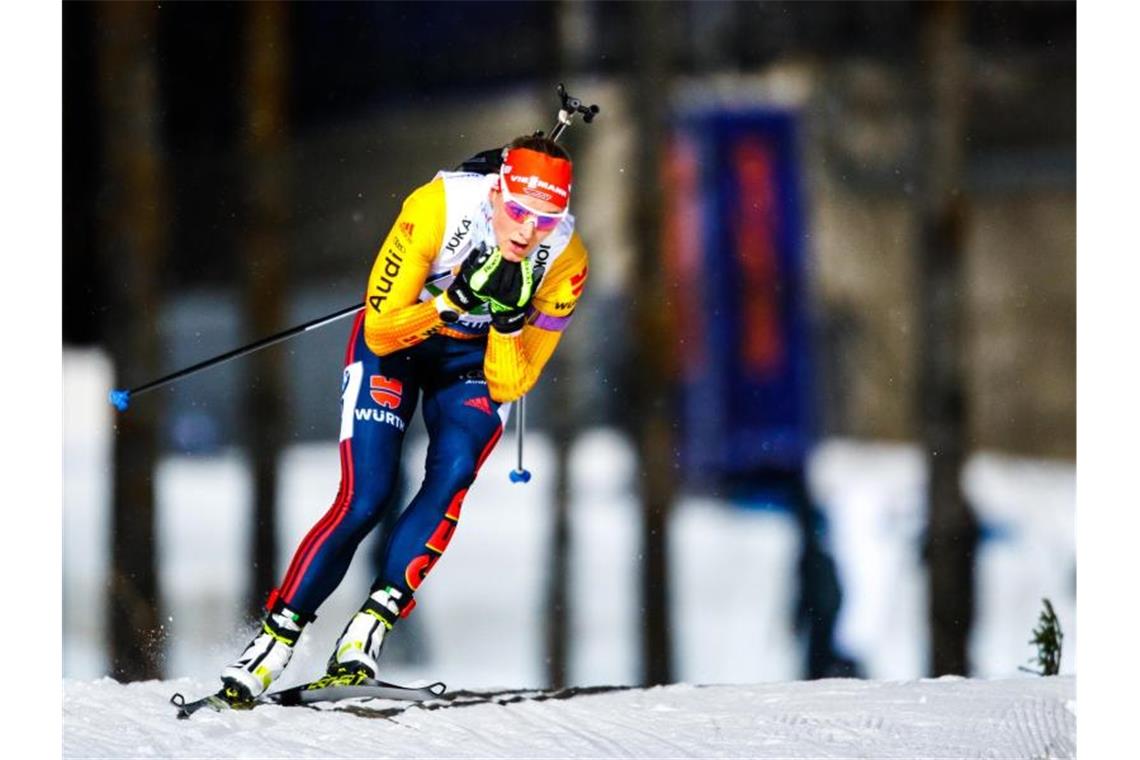 Wurde in Hochfilzen nur 41. im Einzel: Denise Herrmann. Foto: Johan Axelsson/Bildbyran via ZUMA Press/dpa