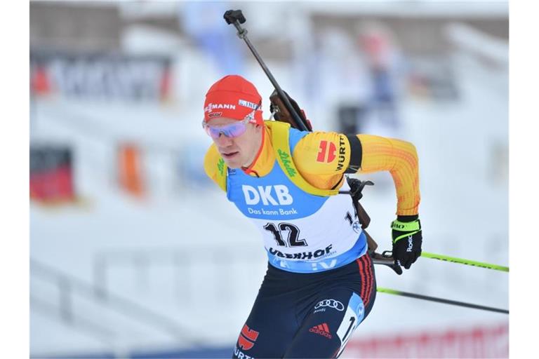 Wurde Zehnter im Sprint in Östersund: Roman Rees. Foto: Martin Schutt/dpa