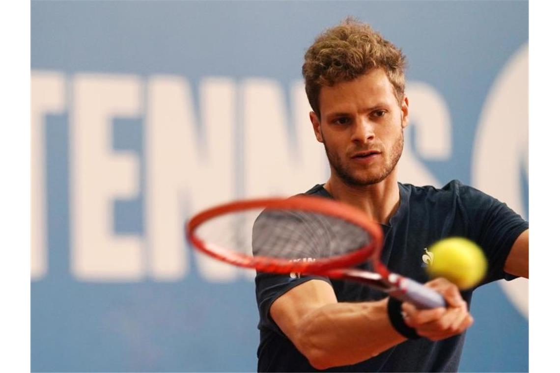 Yannick Hanfmann steht im Achtelfinale des Tennis-Turniers von Stuttgart. Foto: Thomas Frey/dpa/Archivbild