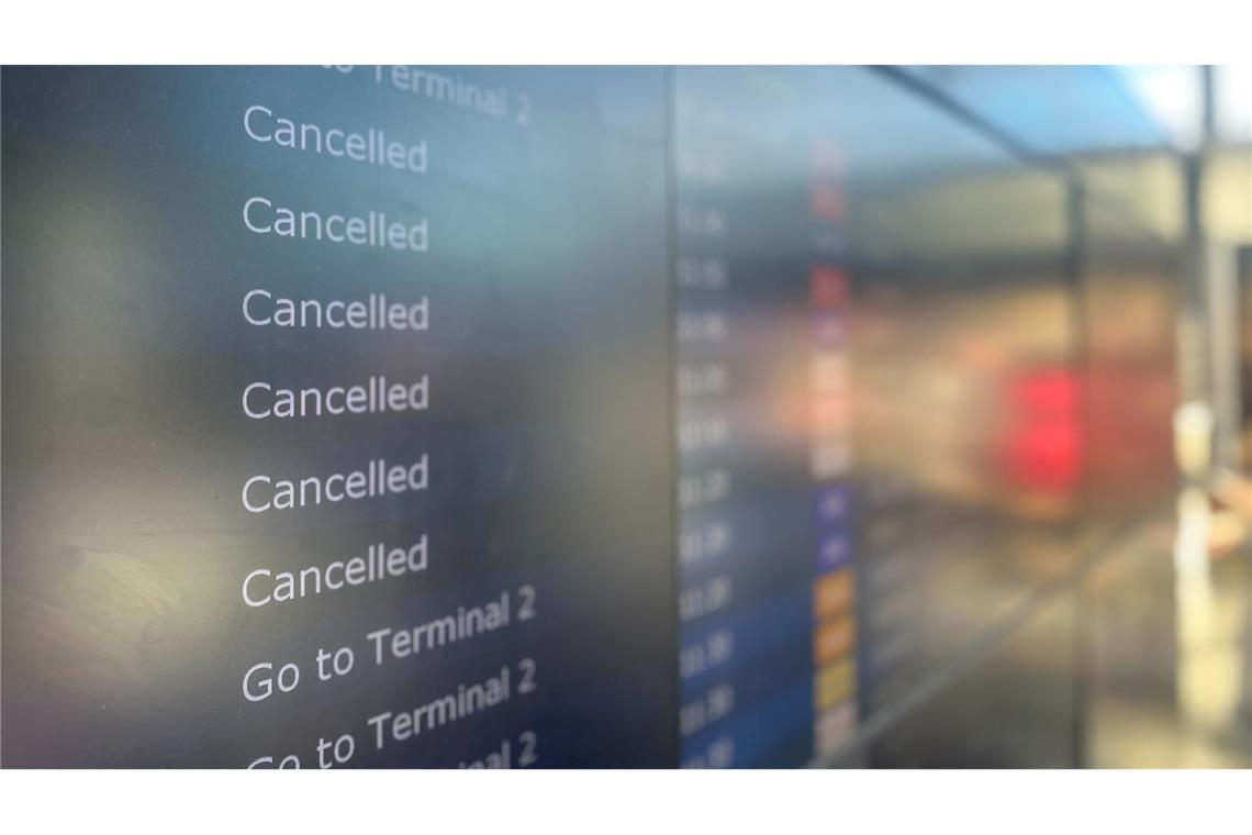 Zahlreiche Flüge wurden in Kopenhagen gestrichen.