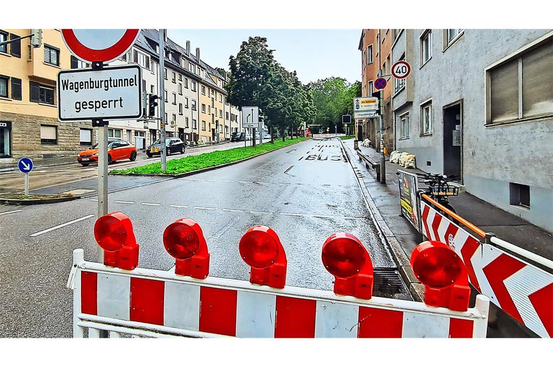 Hier ist in den Ferien mit Stau zu rechnen Zahlreiche Sperrungen aufgrund von Ferienbaustellen, wie hier am Wagenburgtunnel, verursachen in Stuttgart Verkehrsbehinderungen.