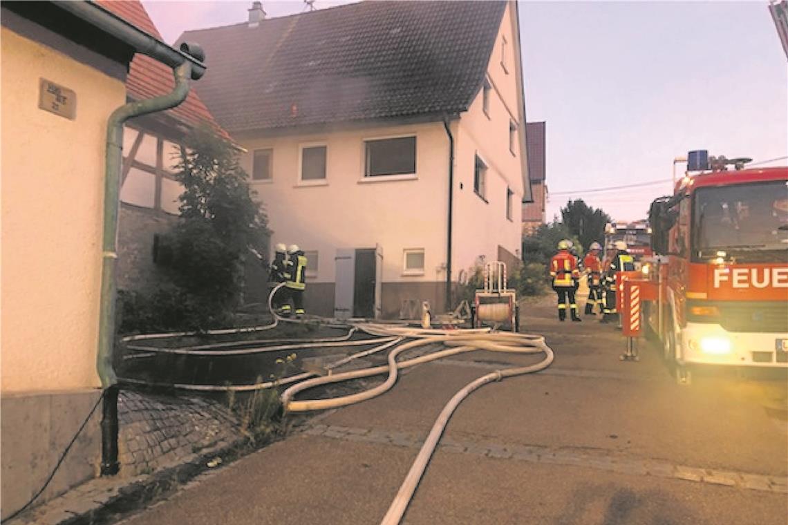 Zaiselgasse in Kirchberg während der Feuerwehrübung. Foto: SDMG / Hemmann