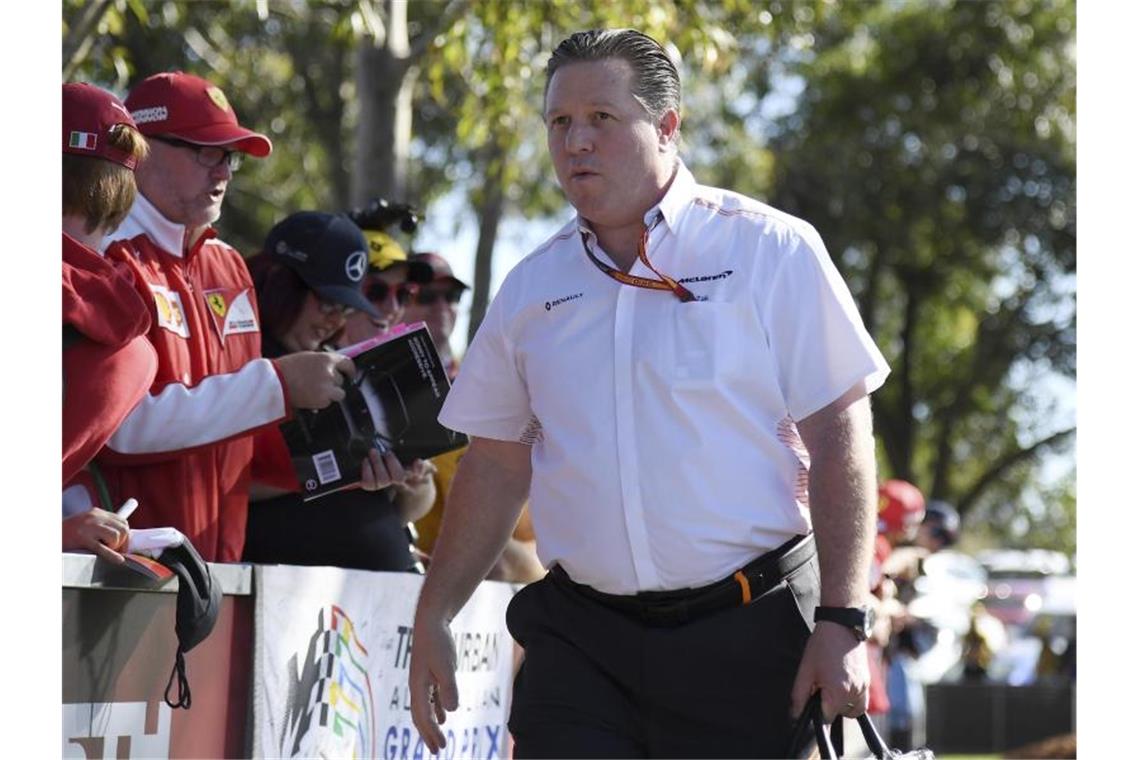 Zak Brown ist der Chef des Motorsport-Projekts bei McLaren. Foto: Andy Brownbill/AP/dpa