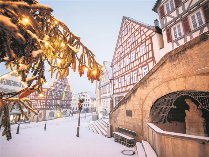 Zauberhafte Schneelandschaft am frühen Sonntagmorgen in Backnang. Wenige Stunden später gibt es keine geschlossene Schneedecke mehr. Fotos: A. Becher (1), J. Fiedler (2), 7aktuell-agb (1)