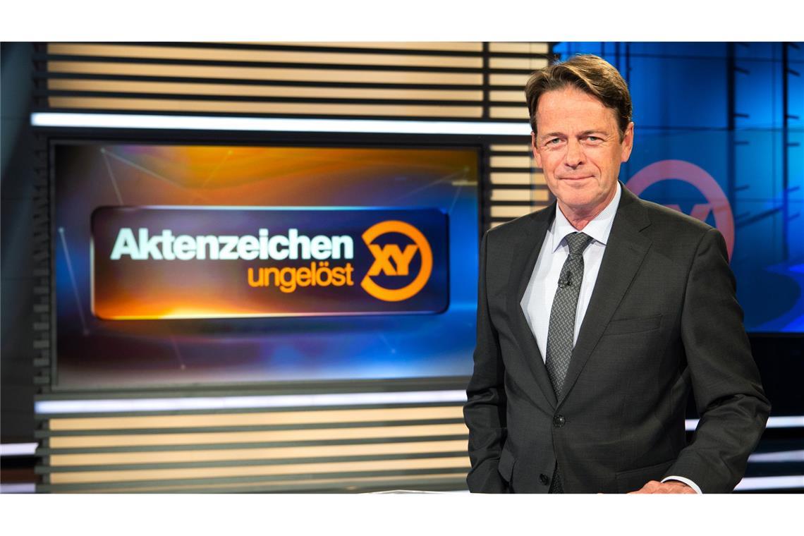 ZDF-Moderator Rudi Cerne im Studio der Sendung «Aktenzeichen XY ... ungelöst».