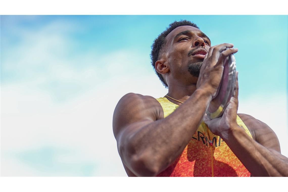 Zehnkampf-Action in Tokio: Neugebauer wirft im Diskus.