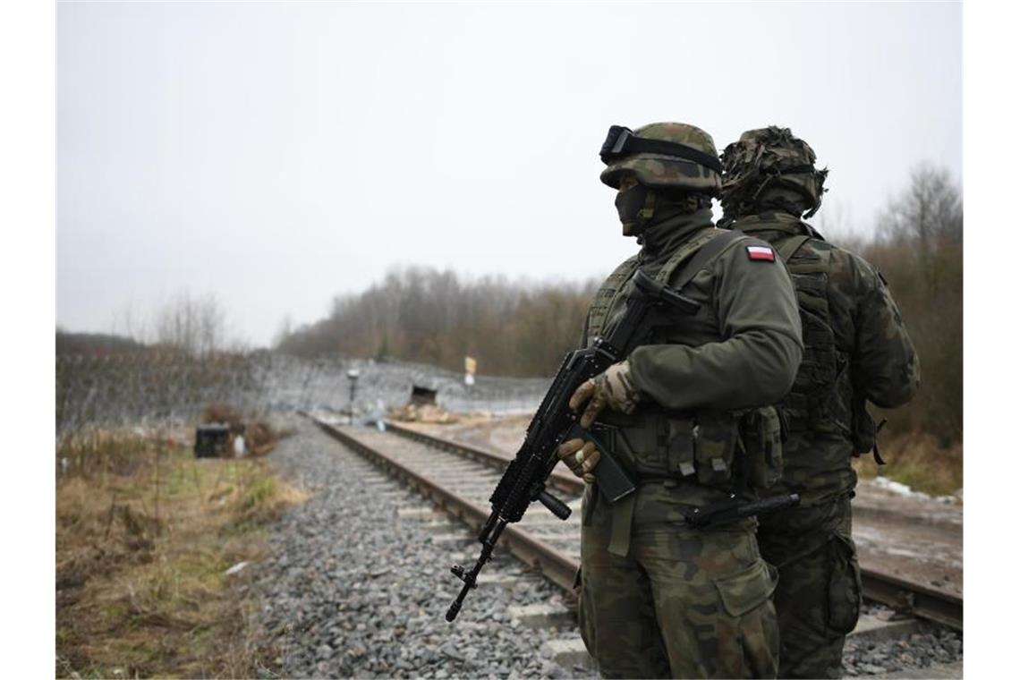 Polen: Rund 40.000 versuchte Übertritte an Grenze Zehntausende Migranten versuchten 2021, von Belarus nach Polen zu kommen. Foto: Marcin Obara/PAP/dpa/Archivbild