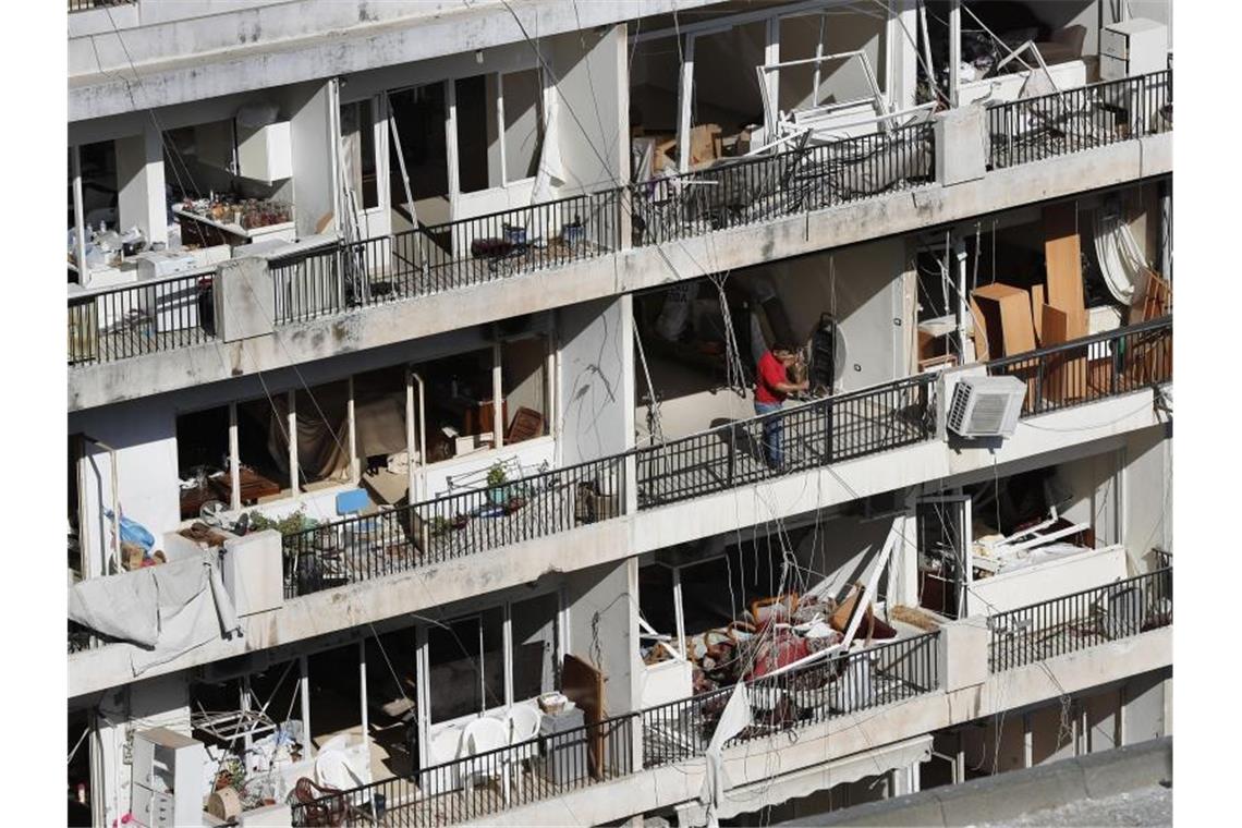 Zehntausende Wohnungen der libanesischen Hauptstadt sind unbewohnbar geworden. Foto: Hussein Malla/AP/dpa