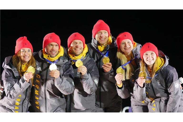 Zeigt her eure Medaillen – unter anderem die deutsche Rodelstaffel hat für das Team D Gold gewonnen. In unserer Bildergalerie zeigen wir alle deutschen Medaillen der Winterspiele 2026.