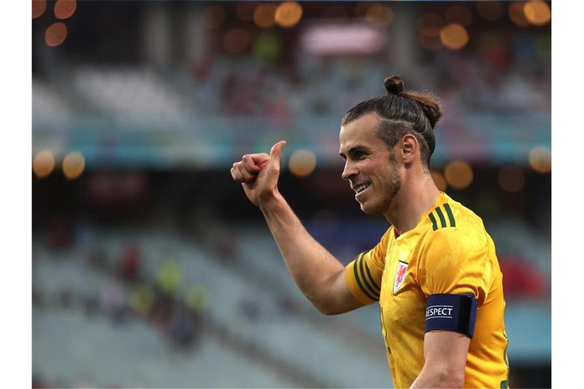 Zeigte sich beim Spiel gegen die Türkei in absoluter Topform: Wales-Star Gareth Bale. Foto: Naomi Baker/Getty-Pool/AP/dpa