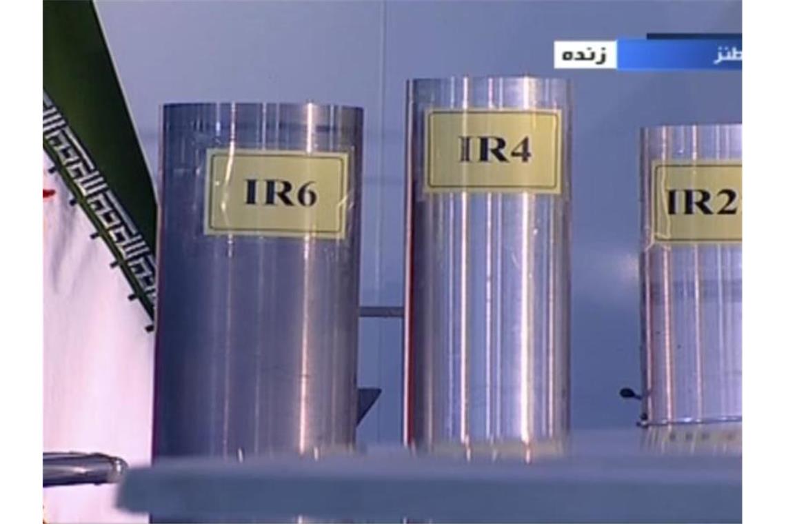 Zentrifugen in der iranischen Atomanlage Natanz. Foto: -/Islamic Republic Iran Broadcasting/AP/dpa